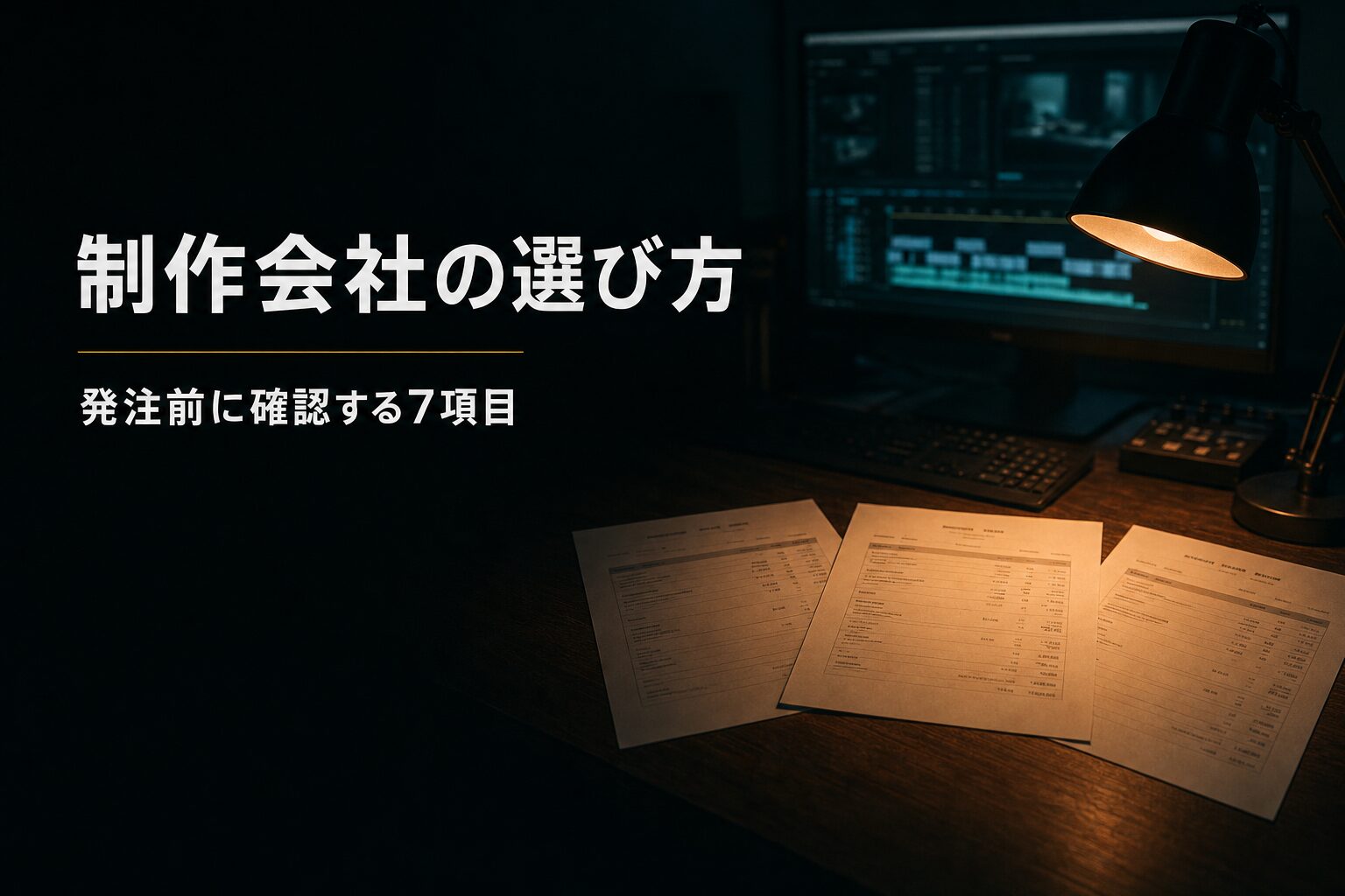 アニメーション動画の制作会社の選び方｜発注前に確認する7項目