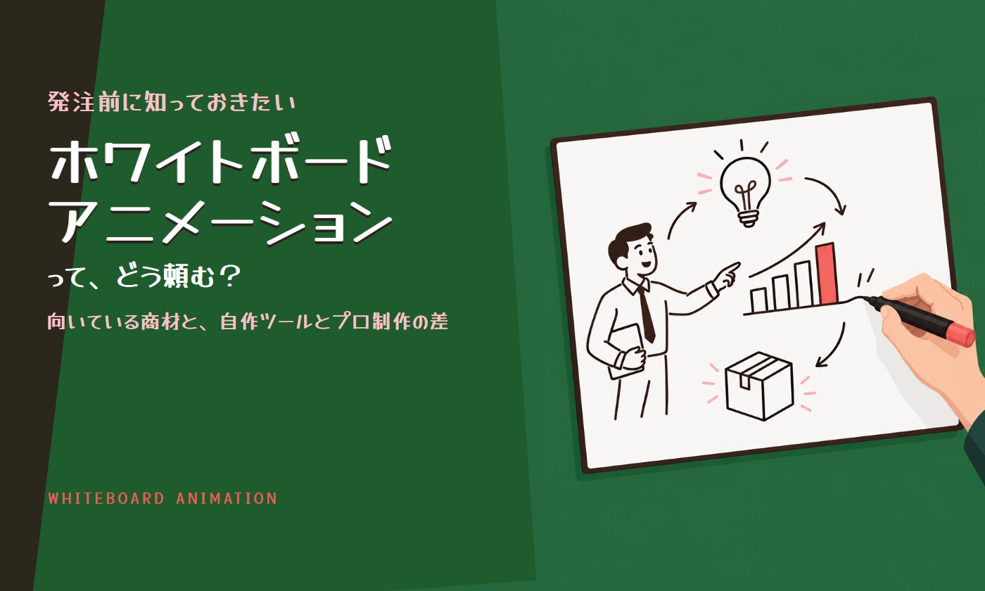 ホワイトボードアニメーションとは｜向いている商材と、自作ツールとプロ制作の差
