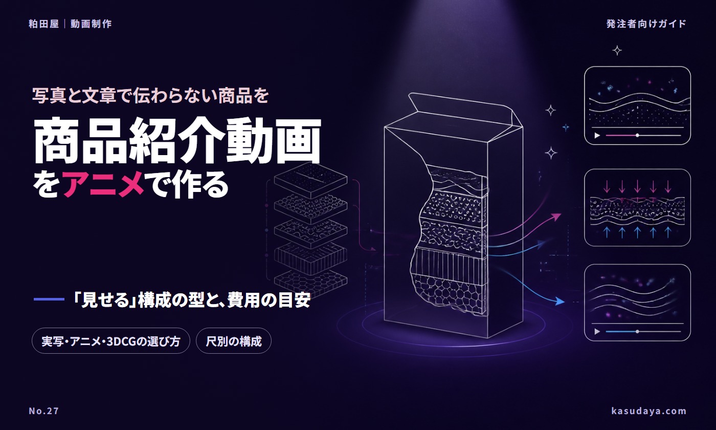 商品紹介動画をアニメーションで作る｜断面・使用前後を「見せる」構成と費用の目安